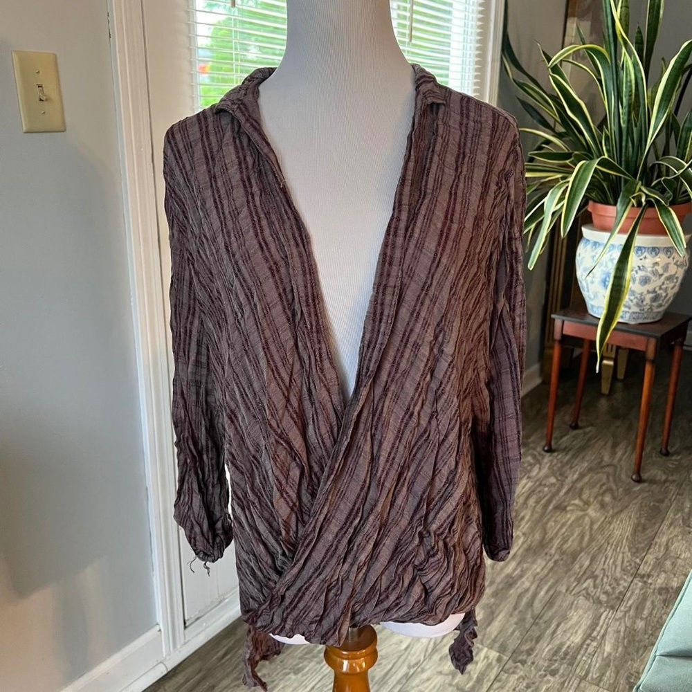 UO silence + noise purple blouse